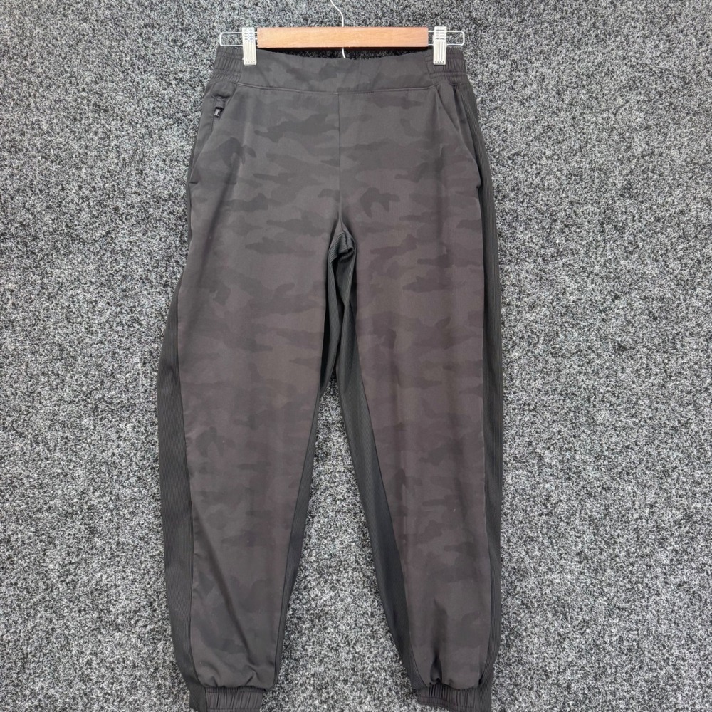 Athleta Brooklyn Lined Camo Jogger Pants Black 4P Camouflage